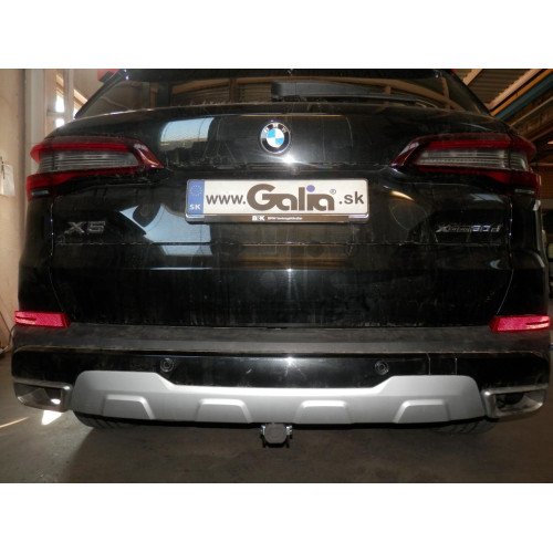 B026V GALIA Полностью оцинкованный фаркоп на BMW X5 G05 2018-, BMW X7 G07 2019-, BMW X6 G06 2019-. Подрозетник убирается за бампер. Тип шара: AV (вертикальное быстросъемное крепление шара на ключе). Невидимый вырез бампера. Нагрузки: 3500/140 кг, масса фа