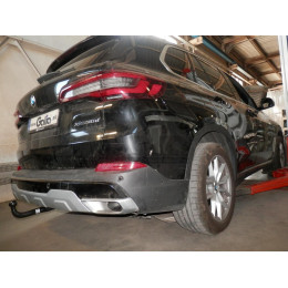 B026V GALIA Полностью оцинкованный фаркоп на BMW X5 G05 2018-, BMW X7 G07 2019-, BMW X6 G06 2019-. Подрозетник убирается за бампер. Тип шара: AV (вертикальное быстросъем