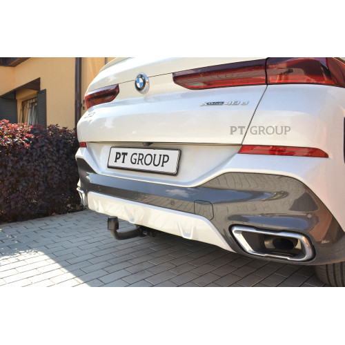 BXS-19-991422.00 PT GROUP Фаркоп на BMW X5 G05 (кроме Long) 2018-, BMW X7 G07 2019-, BMW X6 G06 2019-. Необходима подрезка бампера. Тип шара: AV (вертикально-съемный с ключом). Нагрузки: 2000/120 кг, масса фаркопа 18,5 кг (без электрики в комплекте)