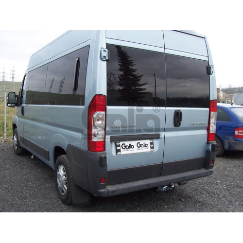 C042A GALIA Полностью оцинкованный фаркоп на Citroen Jumper 2006-, FIAT Ducato III 2006-, Peugeot Boxer 2006-, Opel Movano 2021-, Toyota Proace Max 2024- L1, L2, L3, L4. Тип шара: A. Установка без выреза бампера. Нагрузки: 3000/150 кг, масса фаркопа 20,32