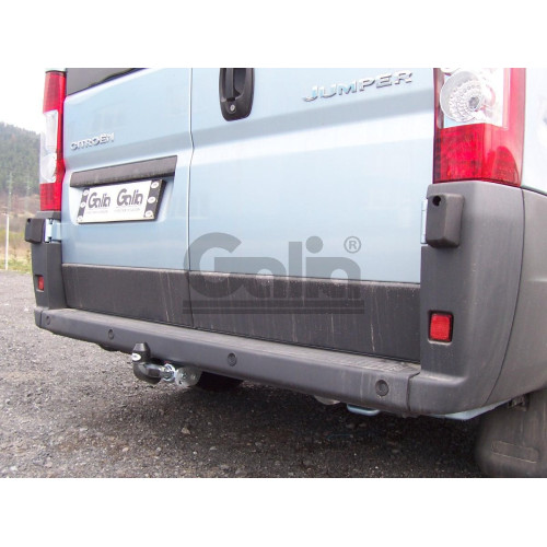C042A GALIA Полностью оцинкованный фаркоп на Citroen Jumper 2006-, FIAT Ducato III 2006-, Peugeot Boxer 2006-, Opel Movano 2021-, Toyota Proace Max 2024- L1, L2, L3, L4. Тип шара: A. Установка без выреза бампера. Нагрузки: 3000/150 кг, масса фаркопа 20,32