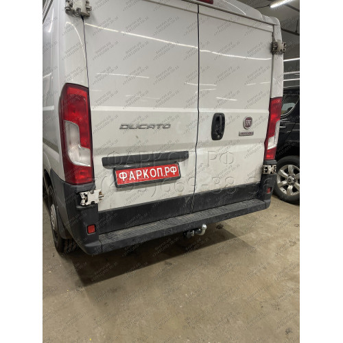C042A GALIA Полностью оцинкованный фаркоп на Citroen Jumper 2006-, FIAT Ducato III 2006-, Peugeot Boxer 2006-, Opel Movano 2021-, Toyota Proace Max 2024- L1, L2, L3, L4. Тип шара: A. Установка без выреза бампера. Нагрузки: 3000/150 кг, масса фаркопа 20,32