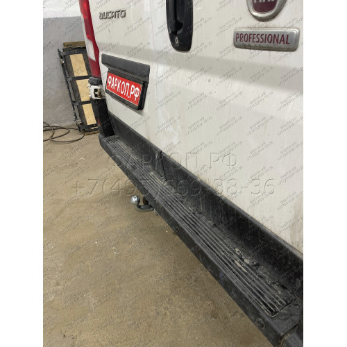 C042A GALIA Полностью оцинкованный фаркоп на Citroen Jumper 2006-, FIAT Ducato III 2006-, Peugeot Boxer 2006-, Opel Movano 2021-, Toyota Proace Max 2024- L1, L2, L3, L4. Тип шара: A. Установка без выреза бампера. Нагрузки: 3000/150 кг, масса фаркопа 20,32