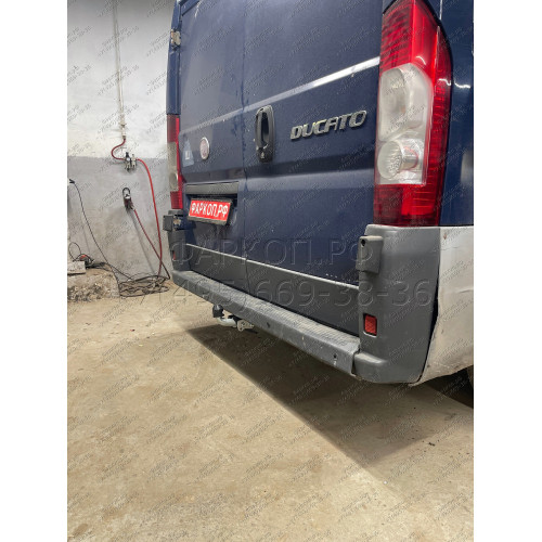 C042A GALIA Полностью оцинкованный фаркоп на Citroen Jumper 2006-, FIAT Ducato III 2006-, Peugeot Boxer 2006-, Opel Movano 2021-, Toyota Proace Max 2024- L1, L2, L3, L4. Тип шара: A. Установка без выреза бампера. Нагрузки: 3000/150 кг, масса фаркопа 20,32