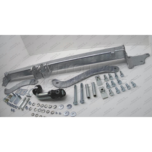 C042A GALIA Полностью оцинкованный фаркоп на Citroen Jumper 2006-, FIAT Ducato III 2006-, Peugeot Boxer 2006-, Opel Movano 2021-, Toyota Proace Max 2024- L1, L2, L3, L4. Тип шара: A. Установка без выреза бампера. Нагрузки: 3000/150 кг, масса фаркопа 20,32