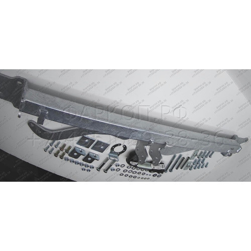 C042A GALIA Полностью оцинкованный фаркоп на Citroen Jumper 2006-, FIAT Ducato III 2006-, Peugeot Boxer 2006-, Opel Movano 2021-, Toyota Proace Max 2024- L1, L2, L3, L4. Тип шара: A. Установка без выреза бампера. Нагрузки: 3000/150 кг, масса фаркопа 20,32