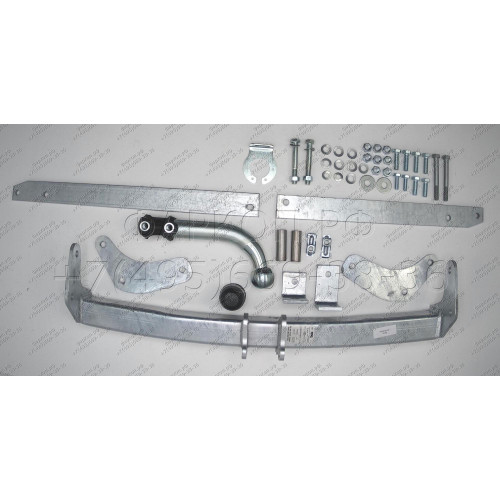 C050A GALIA Полностью оцинкованный фаркоп на Citroen Jumpy 2006-2016, FIAT Scudo 2007-2016, Peugeot Expert 2007-2016, Toyota Proace 2013-2016, Citroen Dispatch 2006-2016 в т.ч. с парктрониками. Тип шара: A. Невидимый вырез бампера. Нагрузки: 2000/120 кг, 