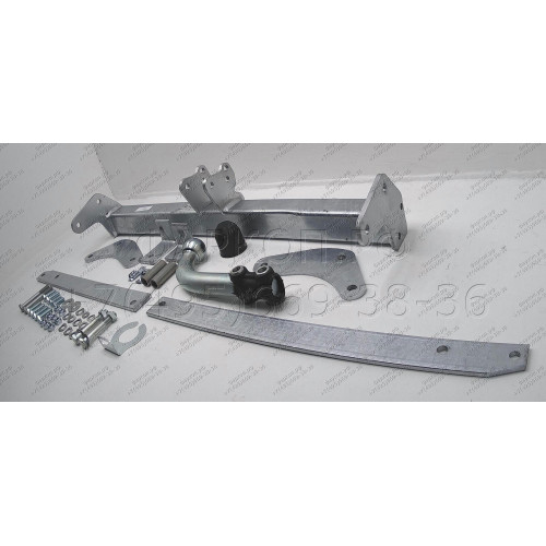 C050A GALIA Полностью оцинкованный фаркоп на Citroen Jumpy 2006-2016, FIAT Scudo 2007-2016, Peugeot Expert 2007-2016, Toyota Proace 2013-2016, Citroen Dispatch 2006-2016 в т.ч. с парктрониками. Тип шара: A. Невидимый вырез бампера. Нагрузки: 2000/120 кг, 