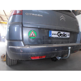 C051A GALIA Полностью оцинкованный фаркоп на Citroen C4 Picasso 2006-2013, Citroen C4 Grand Picasso 2006-2013, Peugeot 5008 2009-2017. Тип шара: A. Невидимая минимальная подрезка бампер