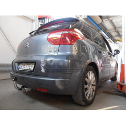 C051A GALIA Полностью оцинкованный фаркоп на Citroen C4 Picasso 2006-2013, Citroen C4 Grand Picasso 2006-2013, Peugeot 5008 2009-2017. Тип шара: A. Невидимая минимальная подрезка бампер