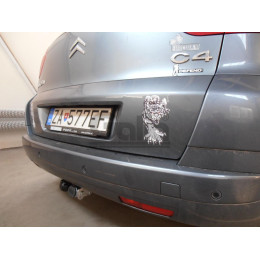 C051A GALIA Полностью оцинкованный фаркоп на Citroen C4 Picasso 2006-2013, Citroen C4 Grand Picasso 2006-2013, Peugeot 5008 2009-2017. Тип шара: A. Невидимая минимальная подрезка бампер