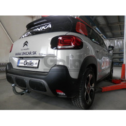 C073C GALIA Полностью оцинкованный фаркоп на Citroen C3 Aircross 2018-2024. Подрозетник убирается за бампер. Требуется невидимая подрезка бампера. Тип шара: C