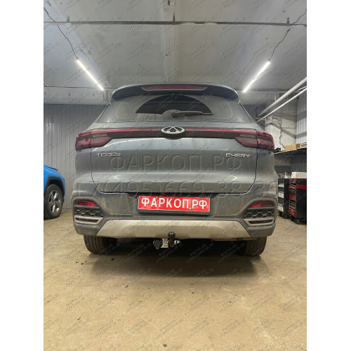 C107-A Лидер-плюс ТСУ для Xcite X-Cross 8 2024-, Chery Tiggo 8 2019-2024, Chery Tiggo 8 Pro 2021-2024, Chery Tiggo 8 Pro Max 2022- без выреза бампера. Тип шара: A. Нагрузки: 1200/75 кг, масса фаркопа 12,2 кг (без электрики в комплекте)
