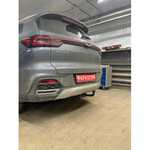C107-A Лидер-плюс ТСУ для Xcite X-Cross 8 2024-, Chery Tiggo 8 2019-2024, Chery Tiggo 8 Pro 2021-2024, Chery Tiggo 8 Pro Max 2022- без выреза бампера. Тип шара: A. Нагрузки: 1200/75 кг, масса фаркопа 12,2 кг (без электрики в комплекте)