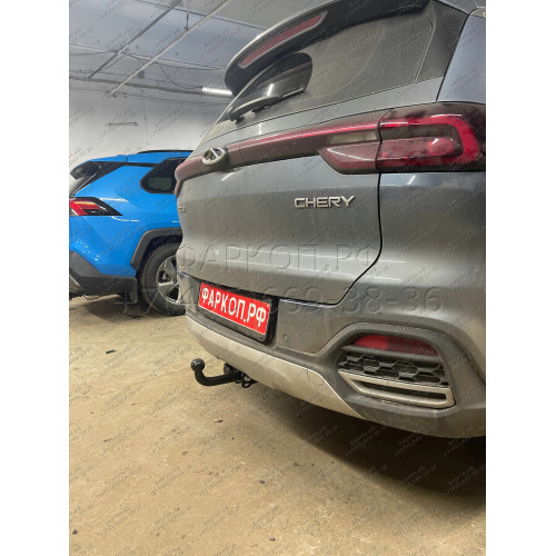 C107-A Лидер-плюс ТСУ для Xcite X-Cross 8 2024-, Chery Tiggo 8 2019-2024, Chery Tiggo 8 Pro 2021-2024, Chery Tiggo 8 Pro Max 2022- без выреза бампера. Тип шара: A. Нагрузки: 1200/75 кг, масса фаркопа 12,2 кг (без электрики в комплекте)