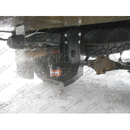 UAZ-03 AVTOS Фаркоп на УАЗ 2206, 3909 (452), 3741, 3962, 39625, 3963 Буханка 1985- без снятия и подрезки бампера. Тип шара: E. Нагрузки: 800/50 кг, масса фаркопа 7 кг (без эле