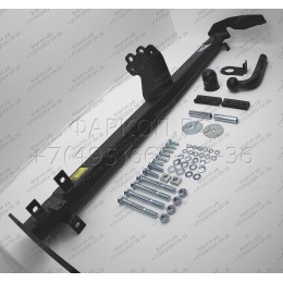 F-058 STEINHOF Фаркоп на FIAT Doblo, в т.ч. Maxi 2001-2010. Требуется подрезка бампера. Тип шара: A. Нагрузки: 1300/90 кг, масса фаркопа 18,5 кг (без электрики в комплек