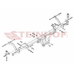 F-066 STEINHOF Фаркоп на Citroen Jumper шасси, в т.ч. L4/XL 2006-02/2014, 03/2014-, FIAT Ducato шасси, в т.ч. L4/XL 2006-02/2014, 03/2014-, Peugeot Boxer шасси, в т.ч. L4/XL 2006-02/2014, 03/2014- без снятия и п