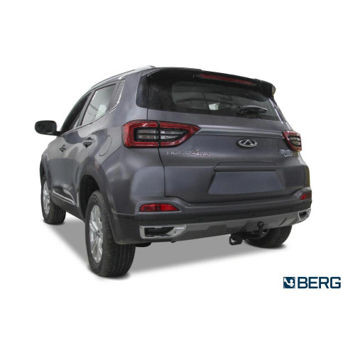 F.0911.001 BERG Фаркоп на Tenet T4 2025-, Chery Tiggo 4 2024-, Chery Tiggo 4 Pro 2022-, Chery Tiggo 4 2019-2023 без снятия и подрезки бампера. Тип шара: A. Нагрузки: 1500/75 кг, масса фаркопа 18 кг (без электрики в комплекте)