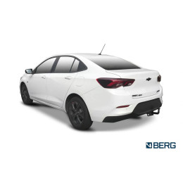 F.1014.001 BERG Фаркоп на Chevrolet Onix седан 2023-. Требуется подрезка бампера. Тип шара: A. Нагрузки: 1200/75 кг, масса фаркопа 17,4 кг (без электрики в комплекте