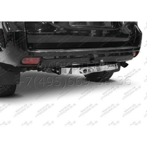 F.5714.002 BERG Фаркоп с нержавеющей накладкой на Toyota Land Cruiser Prado 120 2002-2009, Prado 150 (кроме Black Onyx) 2009-2023, Lexus GX470 2003-2009, Lexus GX460 2009-2023 без снятия и подрезки бампера. Тип шара: F. Нагрузки: 1500/75 кг, масса фаркопа