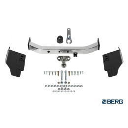 F.5714.002 BERG Фаркоп с нержавеющей накладкой на Toyota Land Cruiser Prado 120 2002-2009, Prado 150 (кроме Black Onyx) 2009-2023, Lexus GX470 2003-2009, Lexus GX460 2009-2023 без снятия и подрезки ба