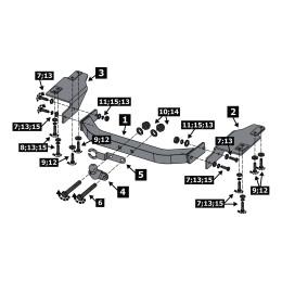 F.5714.002 BERG Фаркоп с нержавеющей накладкой на Toyota Land Cruiser Prado 120 2002-2009, Prado 150 (кроме Black Onyx) 2009-2023, Lexus GX470 2003-2009, Lexus GX460 2009-2023 без снятия и подрезки ба