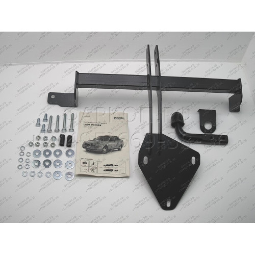 F.6018.001 BERG Фаркоп на Lada Priora 2007-2018, Lada 2110/2111/2112 1995-2007 без снятия и подрезки бампера. Тип шара: A. Нагрузки: 900/75 кг, масса фаркопа 12 кг (без электрики в комплекте)