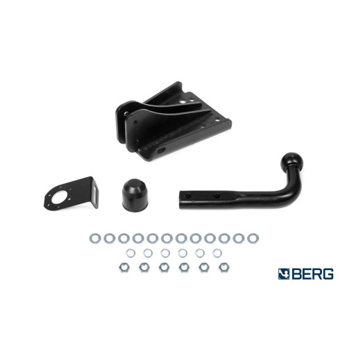 F.6312.001 BERG Фаркоп на UAZ Hunter 2003-, UAZ 469 1972-1985, 2010-2011, UAZ 3151/31512 1985-2013 без снятия и подрезки бампера. Тип шара: A. Нагрузки: 1000/75 кг, масса фаркопа 8,6 кг (без электрики в комплекте)
