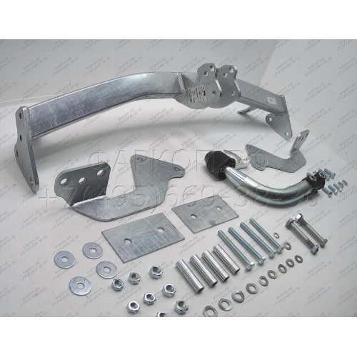 F090A GALIA Полностью оцинкованный фаркоп на FIAT Punto 1999-2005, FIAT Grande Punto 2005-2012. Тип шара: A. Без выреза бампера. Нагрузки: 1100/60 кг, масса фаркопа 14,72 кг