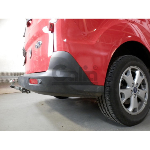 F129C GALIA Полностью оцинкованный фаркоп на Ford Transit Connect 2014-2022, Ford Tourneo Connect 2014-2022. Подрозетник убирается за бампер. Тип шара: C (горизонтальный съемный). Установка без выреза бампера. Нагрузки: 1400/80 кг, масса фаркопа 15,07 кг
