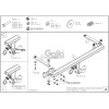 F129C GALIA Полностью оцинкованный фаркоп на Ford Transit Connect 2014-2022, Ford Tourneo Connect 2014-2022. Подрозетник убирается за бампер. Тип шара: C (горизонтальный съемный). Установка без выреза бампера. Нагрузки: 1400/80 кг, масса фаркопа 15,07 кг
