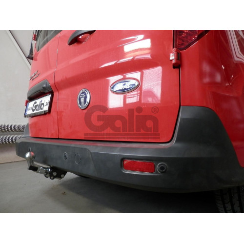 F129C GALIA Полностью оцинкованный фаркоп на Ford Transit Connect 2014-2022, Ford Tourneo Connect 2014-2022. Подрозетник убирается за бампер. Тип шара: C (горизонтальный съемный). Установка без выреза бампера. Нагрузки: 1400/80 кг, масса фаркопа 15,07 кг