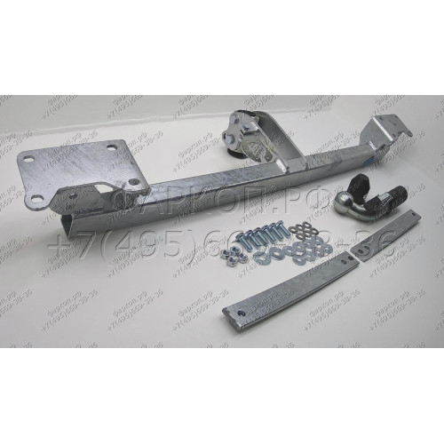 F129C GALIA Полностью оцинкованный фаркоп на Ford Transit Connect 2014-2022, Ford Tourneo Connect 2014-2022. Подрозетник убирается за бампер. Тип шара: C (горизонтальный съемный). Установка без выреза бампера. Нагрузки: 1400/80 кг, масса фаркопа 15,07 кг