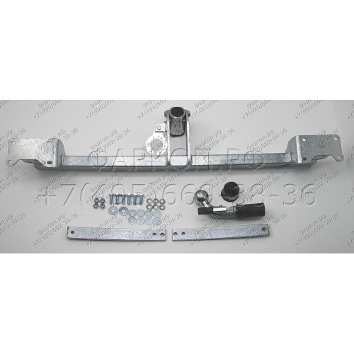 F129C GALIA Полностью оцинкованный фаркоп на Ford Transit Connect 2014-2022, Ford Tourneo Connect 2014-2022. Подрозетник убирается за бампер. Тип шара: C (горизонтальный съемный). Установка без выреза бампера. Нагрузки: 1400/80 кг, масса фаркопа 15,07 кг
