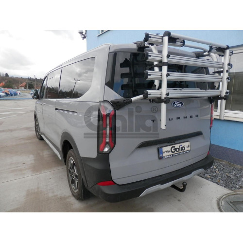 F140C GALIA Полностью оцинкованный фаркоп на Ford Tourneo Custom 2023-, Ford Transit Custom 2023-, VW Transporter T7 2024-. Тип шара: C (горизонтальный съемный). Установка без выреза бампера. Нагрузки: 2800/180 кг, масса фаркопа 23,32 кг