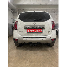 FA 0170-E Бизон Фаркоп на Renault Duster 2010-2021, Nissan Terrano 2014-2022, Renault Kaptur 2016-2022 без подрезки бампера. Тип шара: E (легкосъемный шар под квадрат). Нагрузки: 2500/
