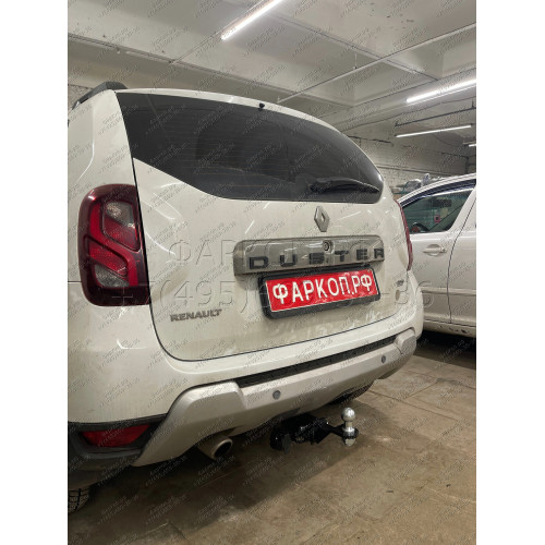 FA 0170-E Бизон Фаркоп на Renault Duster 2010-2021, Nissan Terrano 2014-2022, Renault Kaptur 2016-2022 без подрезки бампера. Тип шара: E (легкосъемный шар под квадрат). Нагрузки: 2500/100 кг. Не комплектуется электрикой