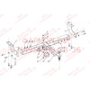 FA 0481-E Бизон Фаркоп на Toyota Prius 20 2003-2009 без подрезки бампера. Тип шара: E (легкосъемный шар под квадрат). Нагрузки: 2200/100 кг. Не комплектуется электрикой
