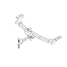 FA 0540-E Бизон Фаркоп на Haval H3 2024- без подрезки бампера. Тип шара: E (легкосъемный шар под квадрат). Нагрузки: 2500/160 кг. Не комплектуется электрикой