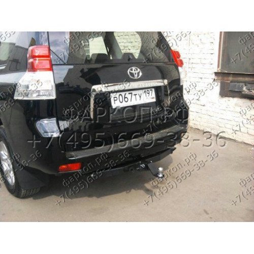 FA 0602-E Бизон Фаркоп на Toyota Land Cruiser Prado 150 2009-2023, Toyota Land Cruiser Prado 120 2002-2010 без подрезки бампера. Тип шара: E (легкосъемный шар под квадрат). Нагрузки: 3300/120 кг. Не комплектуется электрикой