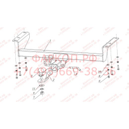 FA 0958-E Бизон Фаркоп на Mitsubishi Outlander 2003-2007 без подрезки бампера. Тип шара: E (легкосъемный шар под квадрат). Нагрузки: 2700/120 кг. Не комплектуется эл
