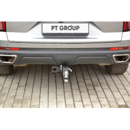 GAC-23-991122.00 PT GROUP Фаркоп на GAC GS8 2023- без снятия и подрезки бампера. Тип шара: E (легкосъемный шар под квадрат). Нагрузки: 1100/75 кг, масса фаркопа 18 кг