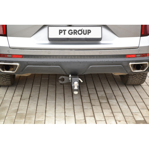 GAC-23-991122.00 PT GROUP Фаркоп на GAC GS8 2023- без снятия и подрезки бампера. Тип шара: E (легкосъемный шар под квадрат). Нагрузки: 1100/75 кг, масса фаркопа 18 кг (без электрики в комплекте)