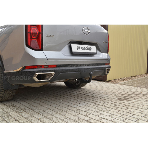 GAC-23-991422.00 PT GROUP Фаркоп на GAC GS8 2023- (кроме комплектации Traveller). Необходима подрезка бампера. Тип шара: AV (вертикально-съемный с ключом). Нагрузки: 1000/75 кг, масса фаркопа 20,4 кг (без электрики в комплекте)