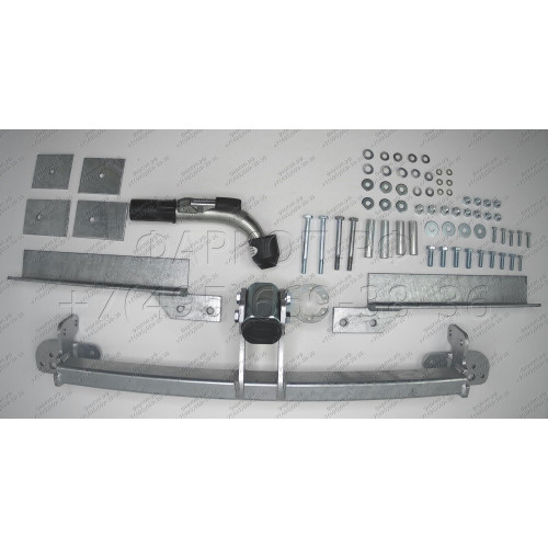 H057C GALIA Полностью оцинкованный фаркоп на Honda Accord седан CL7 2003-2008. Тип шара: C (горизонтальный съемный). Подрезка бампера. Нагрузки: 1500/70 кг, масса фаркопа 21,37 кг