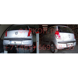 H075A GALIA Полностью оцинкованный фаркоп на Hyundai i10 2008-2013. Тип шара: A. Невидимый вырез бампера. Нагрузки: 700/28 кг, масса фаркопа 13,72 кг