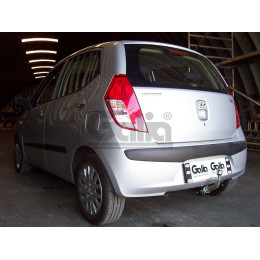 H075A GALIA Полностью оцинкованный фаркоп на Hyundai i10 2008-2013. Тип шара: A. Невидимый вырез бампера. Нагрузки: 700/28 кг, масса фаркопа 13,72 кг