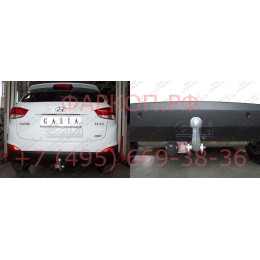 H083A GALIA Полностью оцинкованный фаркоп на Hyundai ix35 2010-2015, Kia Sportage 2010-2015. Тип шара: A. Установка без снятия и выреза бампера. Нагрузки: 2000/75 кг, масса