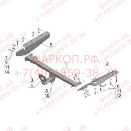 HN 04 AVTOS Фаркоп на Honda CR-V 2007-2012. Необходима подрезка бампера. Тип шара: A. Нагрузки: 1500/75 кг, масса фаркопа 21 кг (без электрики в комплекте)
